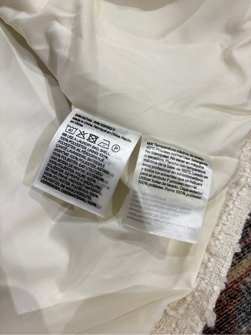 H&M Cream Tweed Button-Front Cardigan - Picture 3 of 4